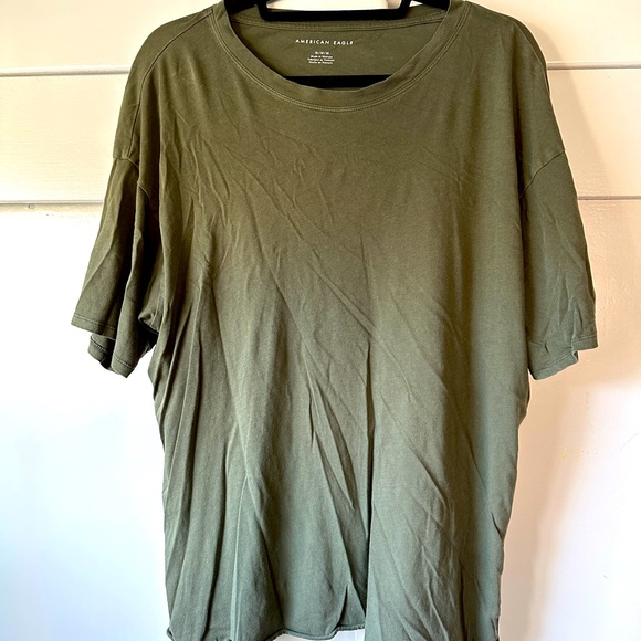 Olive Green American Eagle Oversized T-Shirt - Picture 1 of 5
